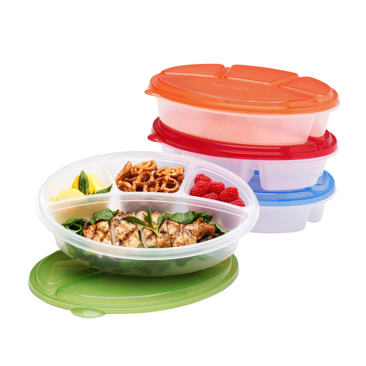 Bentgo Easyboxes 4-Compartment Oval Containers 8-Piece Set P2