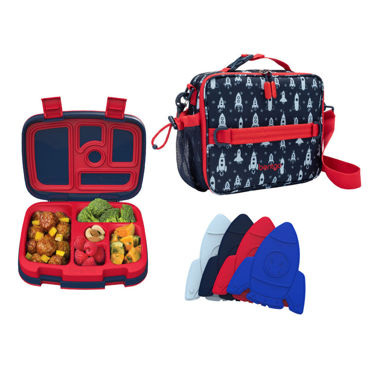 Bentgo Kids Prints Lunch Box, Lunch Bag, & Ice Packs J2
