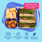 Bentgo Easyboxes 3-Compartment Food Containers 20-Piece Set