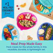 Bentgo Easyboxes 4-Compartment Oval Containers 8-Piece Set