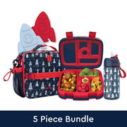 Bentgo Kids Prints Lunch 5-Piece Set with Ice Packs - Space Rockets