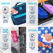 Bentgo Kids Prints Lunch 5-Piece Set with Ice Packs