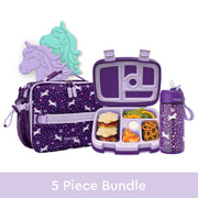 Bentgo Kids Prints Lunch 5-Piece Set with Ice Packs - Unicorn
