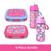 Bentgo Kids Prints Lunch Boxes & Water Bottles - Rainbows Butterflies/Fairies